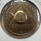 Alcoholics Anonymous 9 Year Aa Bronze Medallion Chip Coin Token Sobriety Sober