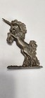 3    Vintage 1993 Comstock Unicorn With Roses - Pewter Figurine Jewel Jeweled