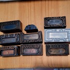 Lot  9  Letterpress Printing Blocks Wood Metal Advertising Stamps Vintage A