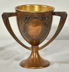 Antique Vintage Sterling Silver Over Bronze Heintz Sailboat Race Trophy Cup