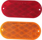  51018 Oval Reflectors Self Adhesive Or Drill Mount-dot 8 4 Red And 4 Amber