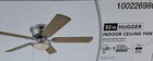 Hampton Bay Hugger 52 In  Led Indoor Brushed Nickel Ceiling Fan With Light