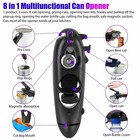 8 In 1 Manual Tin Can Opener Safe Cut Lid Smooth Edge Side Stainless Steel Tool