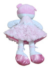 Baby Gear Lovey Security Plush Baby Doll Pink Play Htf 13  Dot Dress Satin Tutu