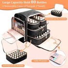 Large Nail Polish Organizer Bag Holds 80 Bottles  15ml 0 5 Fl oz   Portable Nail