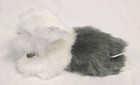 Yomiko Classics Russ Sheep Dog Plush Long Hair White Gray Stuffed Soft 10 