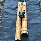 Japanese Shakuhachi 2 Shaku Kinko School Signed Silver Trim Bamboo Flute 60cm