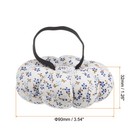 Wrist Pin Cushion Pumpkin Needle Sewing With Elastic Wrist Belt  White Blue