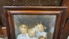 Antique Curved Bubble Glass Convex Picture Frame 11 1 2  X 16 1 2  Rectangular