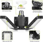 4 Pack Led Garage Lights  60w Deformable Ceiling Light 8000lm 3 Panels 