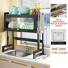 3-tier Over The Sink Dish Drying Rack Stainless Steel Drainer Kitchen Organizer