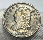 1833 Capped Bust Half Dime H10c       original Coin   Rainbow Toner          