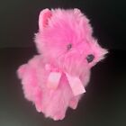 Russ Berrie Fuschia Pink Westie Dog Plush 11  Stuffed Animal Realistic Sits Rare