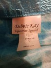 Vintage Debbie Kay Equestrian Apparel Blue Sequins Glitter  Western Shirt L Usa