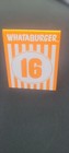Individual Whataburger Restaurant Table Tent Number 16 - Modern Glossy