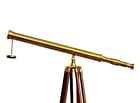 Nautical Brass 39  Telescope On Wooden Tripod Stand Antique Vintage Spyglass New