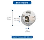 Resettable Shackleless Dial Puck Lock 10000 Combinations  2-7 8  Lock Size Sati