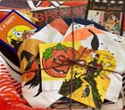1 Vintage Lot Halloween Scrapbook Ephemera Paper Invitations Napkins Random