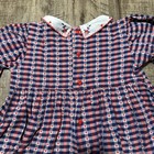 Vintage Oshkosh Bgosh Plaid Heart Collared Dress Heart Buttons 4t