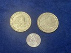 California Gaming Las Vegas Poker Chip Silver Token  Vtg   1 Heavy Shiney Coin