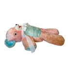 Vintage 1950s Rushton Pink Blue Plush Bear 24  Rubber Face Musical Toy Rare