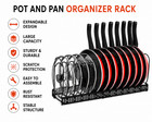 Expandable Pot And Pan Organizer Rack For Cabinet  Lid Holder  Kitchen Storage
