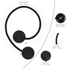 Magnetic Curtain Tie Backs Pack Rope Curtain Tiebacks Decorative 2 Black