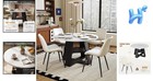Dining Table Set For 4 43 31 Inch Space Saving Modern Kitchen Furniture