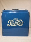 Vtg Pepsi-cola Blue Metal Cooler Picnic Ice Chest Portable C1950 s Original Box