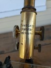 Vintage E Leitz Wetzlar Brass Microscope Stand Black Base  275274 Parts Repair 