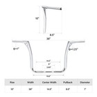 1 25  Fat Handlebar 15 rise Hanger Bar For Harley Touring Flhf flht 82-13