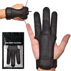 3 Fingers Archery Protect Leather Glove Arrow Pull Bow Hunting Shooting Gloves