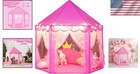 Enchanting Pink Princess Castle Play Tent With Star Lights For Girls  48 x52 