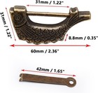 Vintage Fish Shaped Padlock  Bronze Antique Chinese Lock With Key For Jewelry Bo
