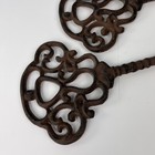 Lot Of 2 Vintage Large Cast Iron Decorative Skeleton Key 13 5  Wall Decor
