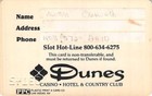 Dunes Casino - Las Vegas  Nv - 1st Issue Sami Sultan s Slot Club Membership Id