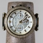 Michael Kors Women Mk5354 Parker Chronograph Pave Gold Tone Quartz 39mm Watch 6 