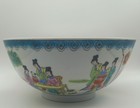 Rare Very Large Vintage Antique Bowl 12 5  Chinese Dynasty Hand Painted Ceramic