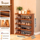 Bamboo Shoe Rack 3 5 6 Tier Space Saving Storage Organizer Shelf