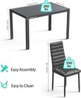 Glass Dining Table Sets For 6  7 Piece Kitchen Table And Chairs Set