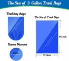 300 Small Clear Trash Can Liners 3 Gallon 2 6 Mil For Home Office Kitchen