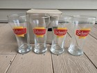 Vintage Set Of 4 1960 s Schmidt Beer Tavern Sham Glass Usa Made Libbey Glass Mn