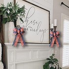  6 Pcs Patriotic Bow For 4th July Decorations  Burlap Patriotic 01 Burlap Bows