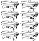 2 4pack 8qt Stainless Steel Chafer Chafing Dish Sets Catering Buffet Food Warmer