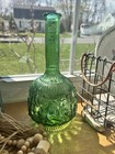 Mcm Green Empoli Impoli Art Glass Astrology Zodiac Genie Bottle 1960   s Italy