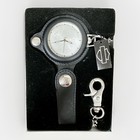 Harley Davidson Pocket Watch Posse Bulova Timepiece W  Box Chain - New Battery