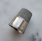 Antique Simons Brothers 925 Sterling Silver Thimble Size 10 Honeycomb Pattern