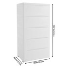 Dresser For Bedroom With 5 Deep Storage Drawers White New Hot Sale  