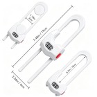 Upgrade 2 Packs Sliding Cabinet Locks  Baby Proofing U-shaped Child Safety La   