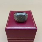 Vintage Ca 1950s 10k White Gold Masonic Ring For Men  Size  11